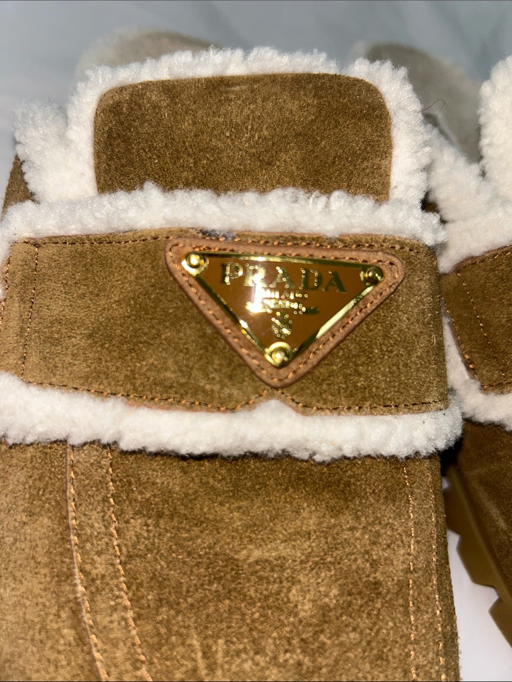Prada Genuine Shearling Mule - Picture 4 of 8